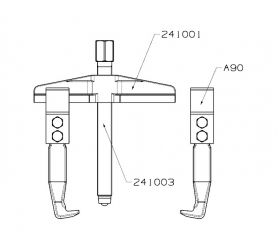 EXTRACTOR FORZA SERIE 2400 DE 2 PATAS